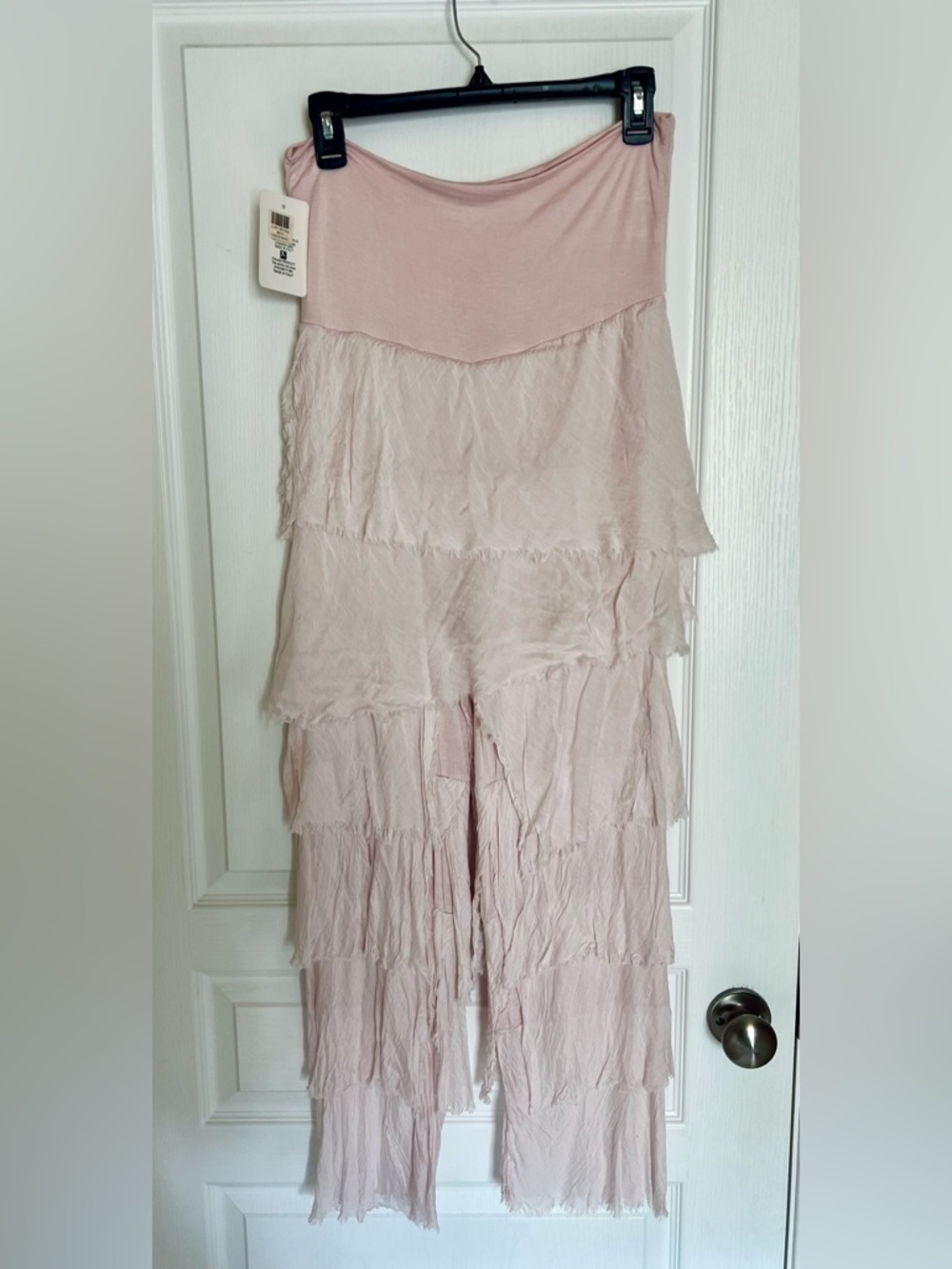 Romantic Blush Pink Silk Embroidered Boho Tunic Top Ruffle Pants Set Fairycore - Picture 8 of 16